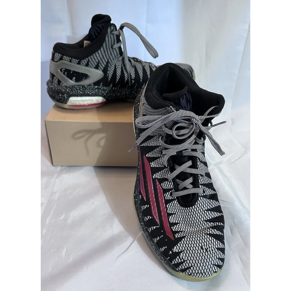 Adidas CrazyLight Boost 12.5 Black Red Basketball Shoes Mens Athletic Sneakers